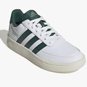 Adidas Men's Breaknet 3.0 White and Green Sneakers